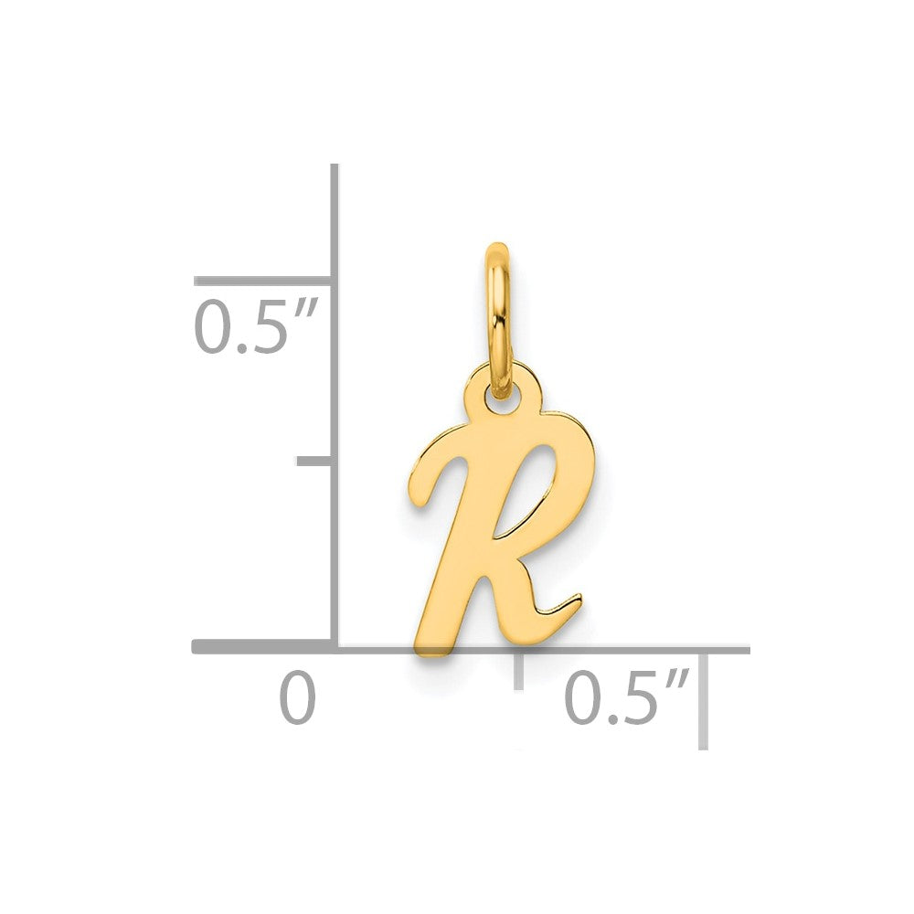 14K Small Script Letter R Initial Charm