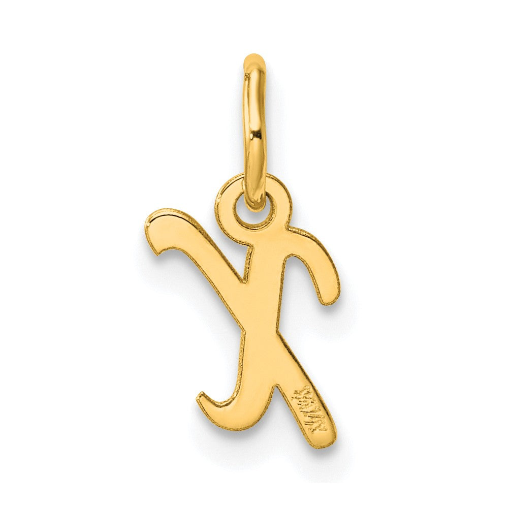 14K Small Script Letter X Initial Charm