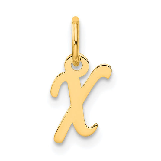 14K Small Script Letter X Initial Charm