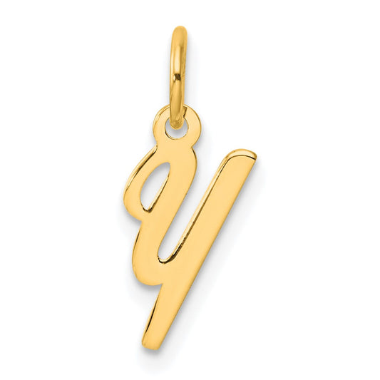 14K Small Script Letter Y Initial Charm