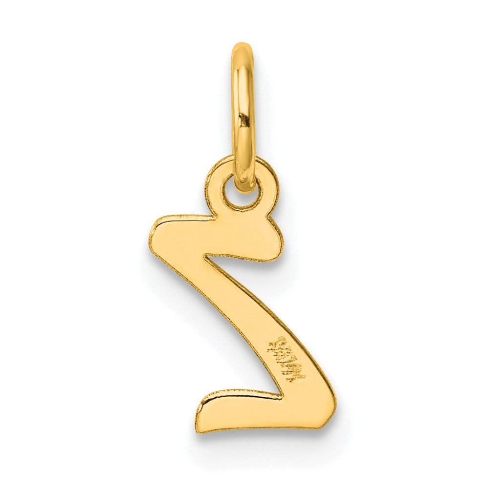 14K Small Script Letter Z Initial Charm