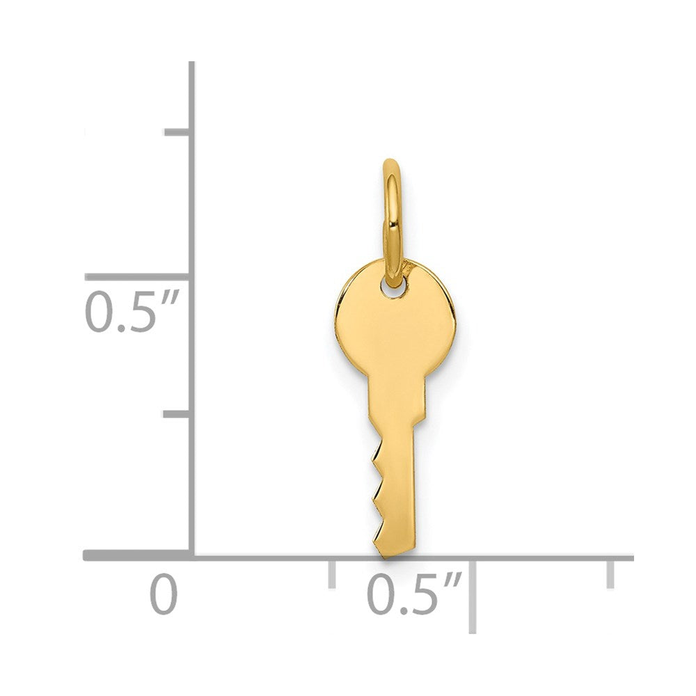 14K Polished Key Charm