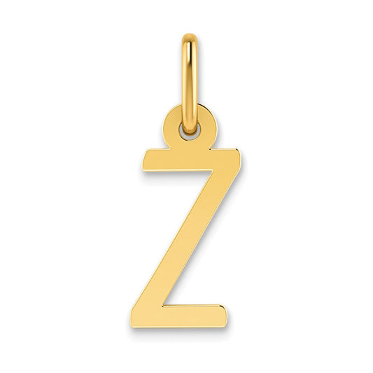 14k Small Slanted Block Letter Z Initial Charm