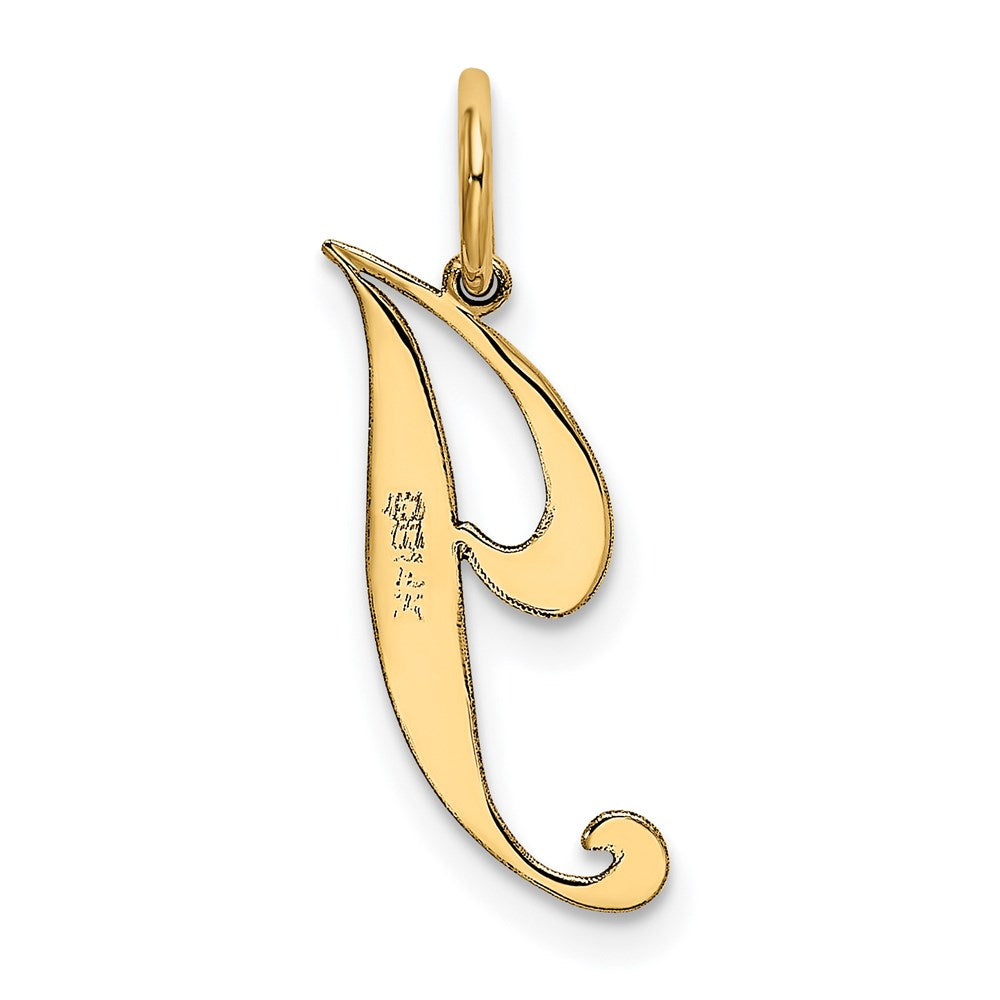 14K Small Fancy Script Letter J Initial Charm