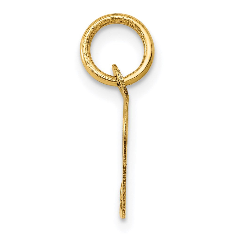 14K Small Fancy Script Letter P Initial Charm