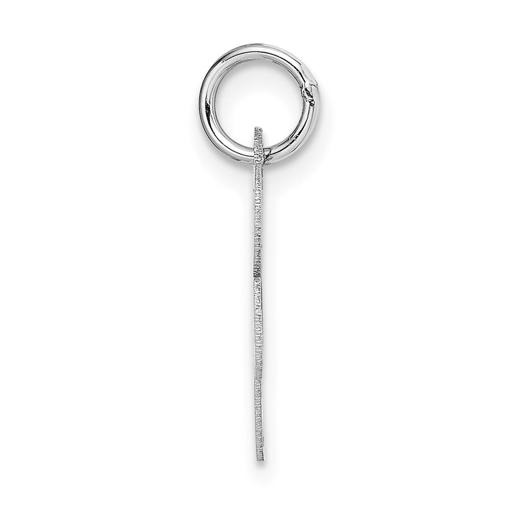 14k White Gold Small Fancy Script Letter R Initial Charm