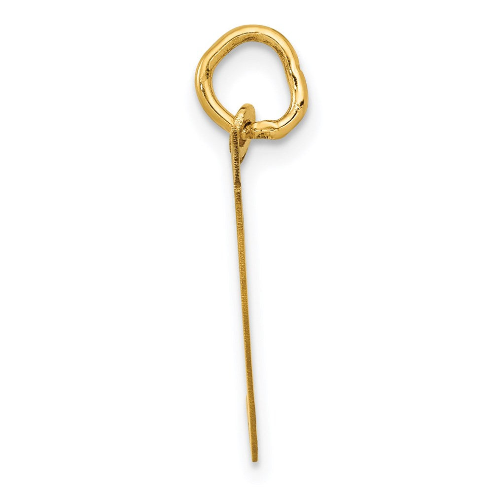14K Medium Fancy Script Letter T Initial Charm