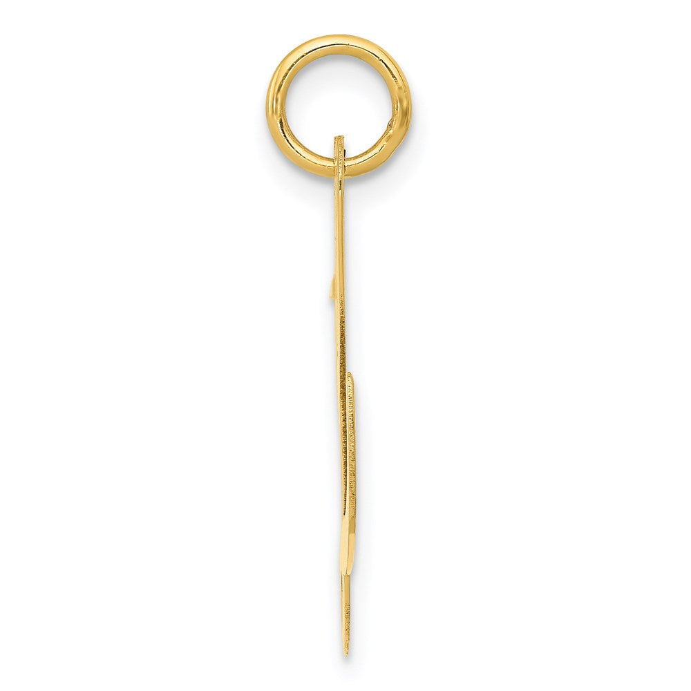 14k Large Fancy Script Letter L Initial Charm