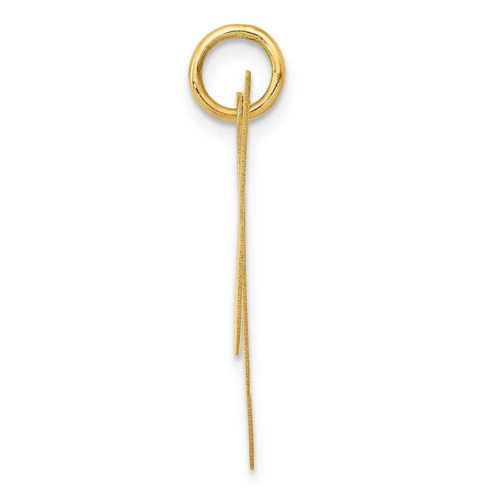 14k Large Fancy Script Letter M Initial Charm