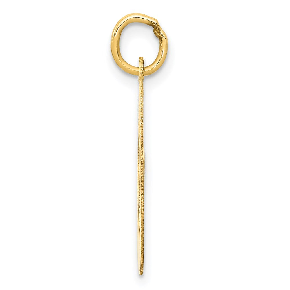 14k Large Fancy Script Letter O Initial Charm