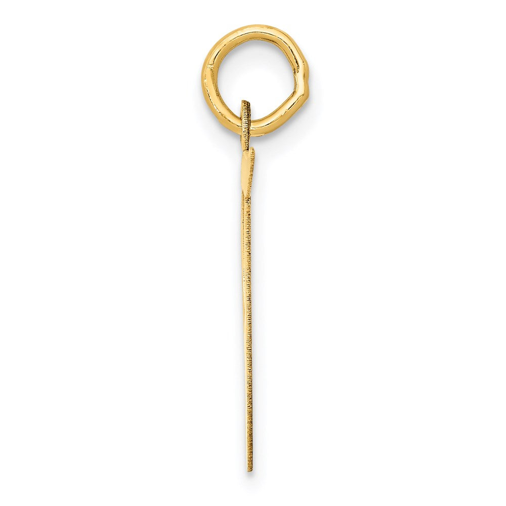14k Large Fancy Script Letter T Initial Charm