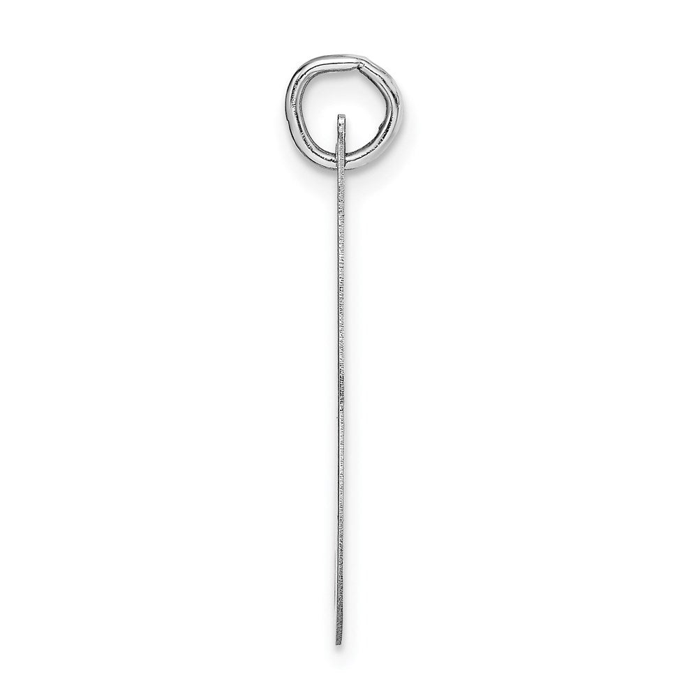 14k White Gold Large Fancy Script Letter I Initial Charm