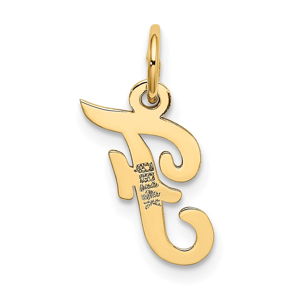 14k Small Script Letter F Initial Charm