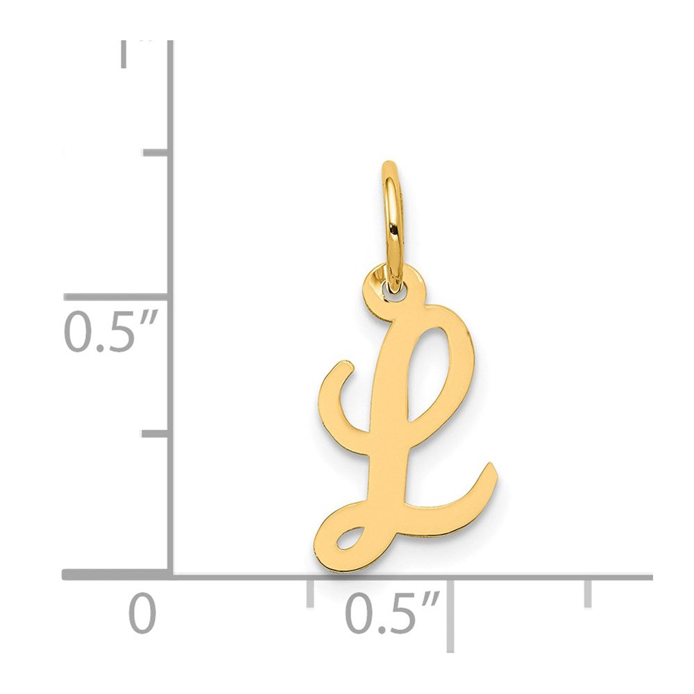 14k Small Script Letter L Initial Charm