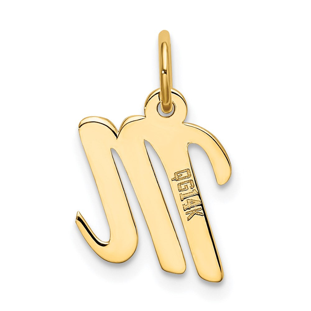 14k Small Script Letter M Initial Charm