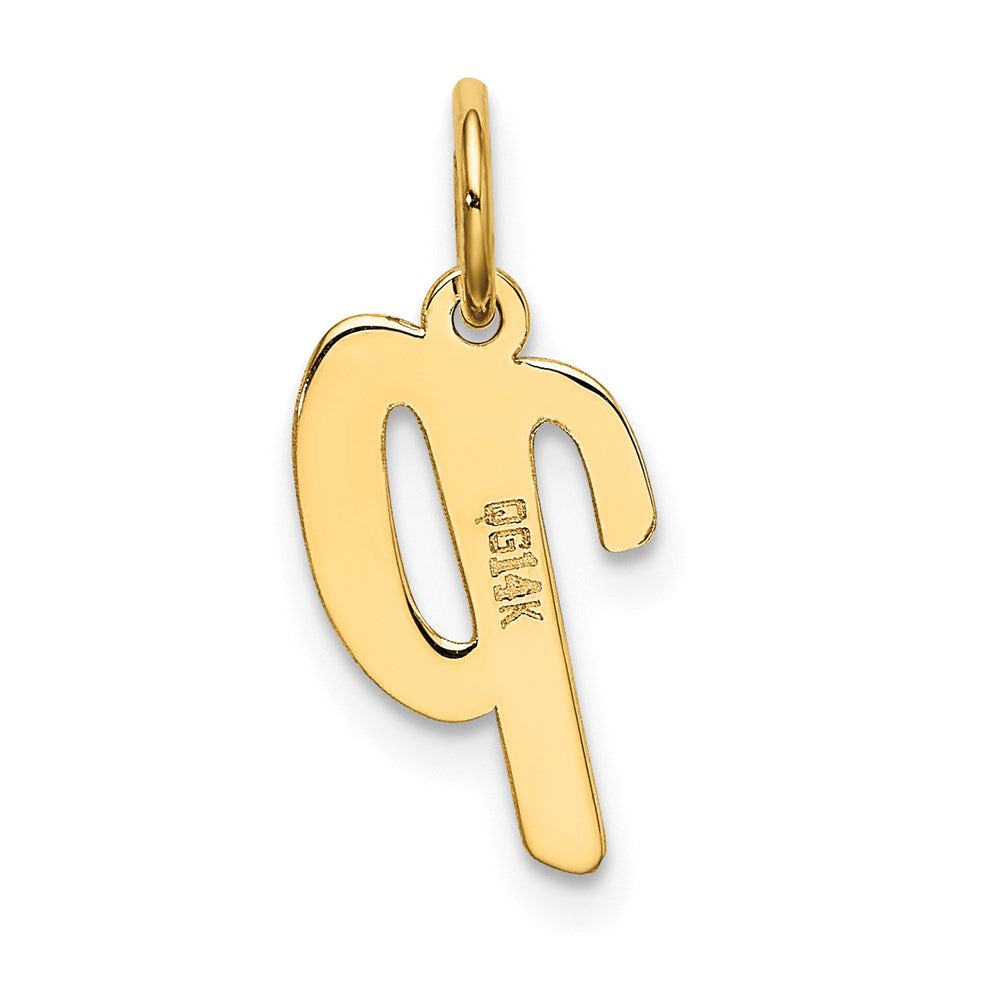 14k Small Script Letter P Initial Charm