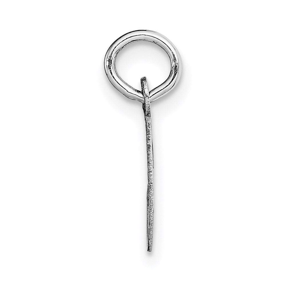 14k White Gold Small Script Letter G Initial Charm