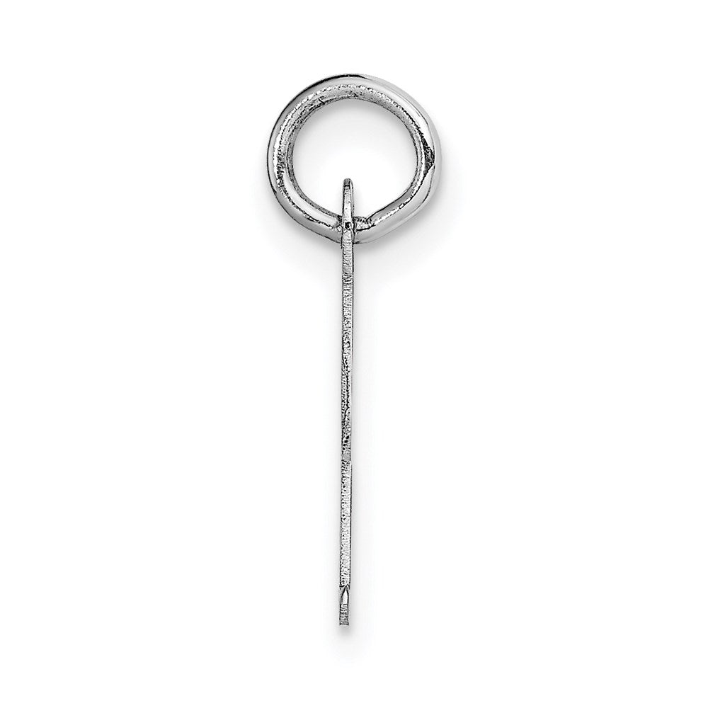 14k White Gold Small Script Letter I Initial Charm
