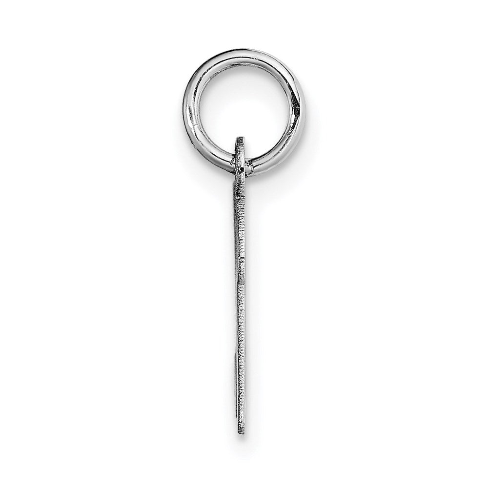 14k White Gold Small Script Letter K Initial Charm