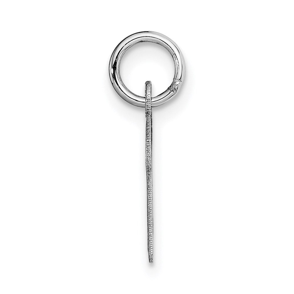 14k White Gold Small Script Letter M Initial Charm