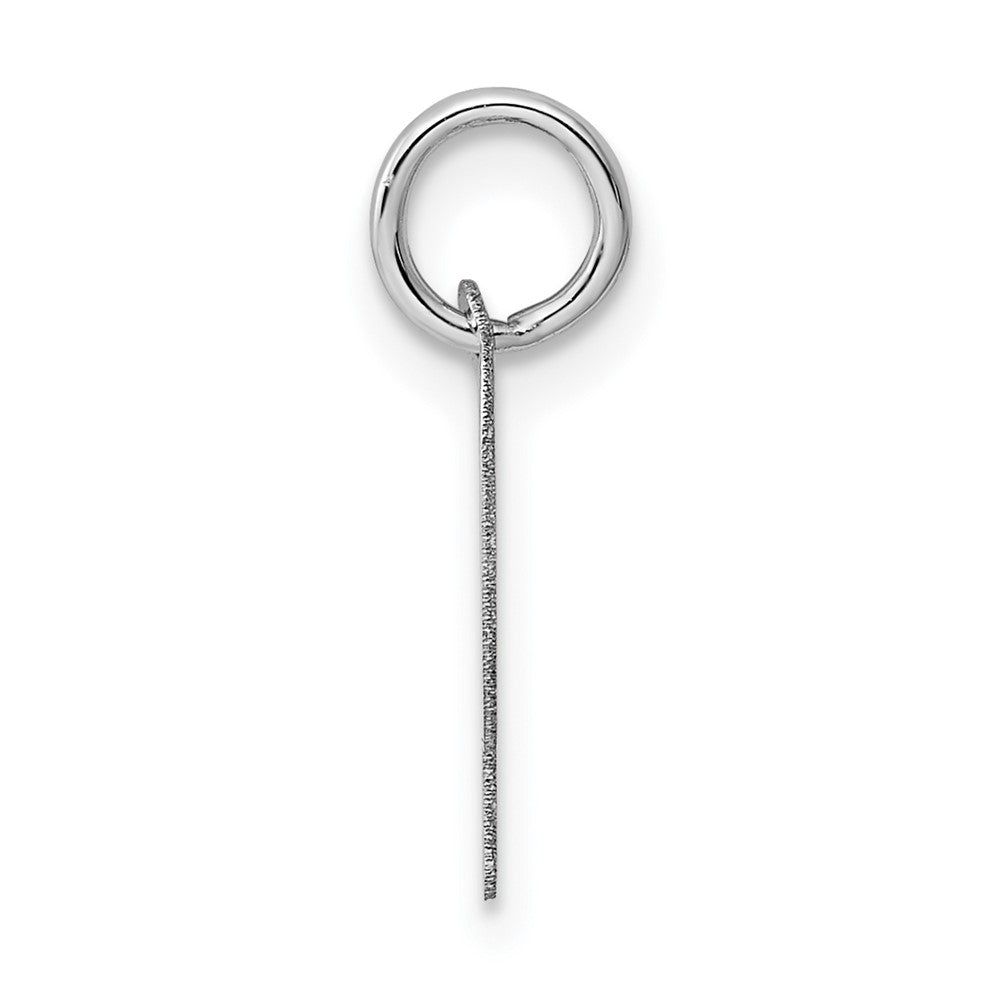 14k White Gold Small Script Letter P Initial Charm