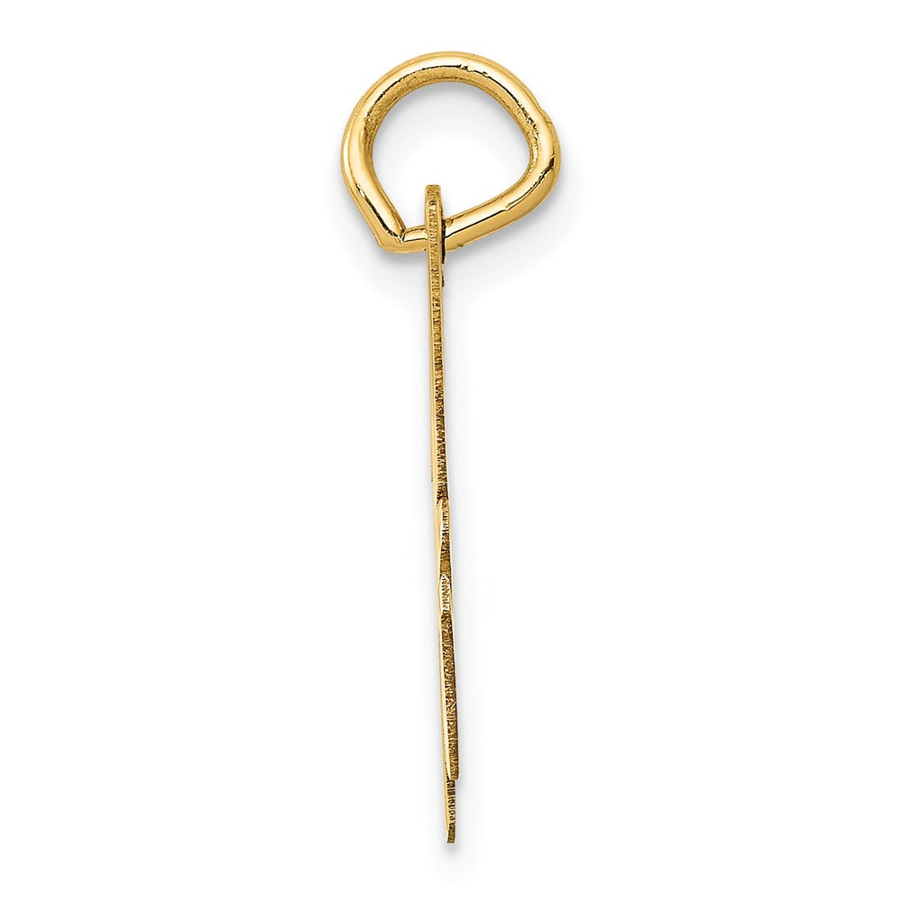 14k Medium Script Letter H Initial Charm