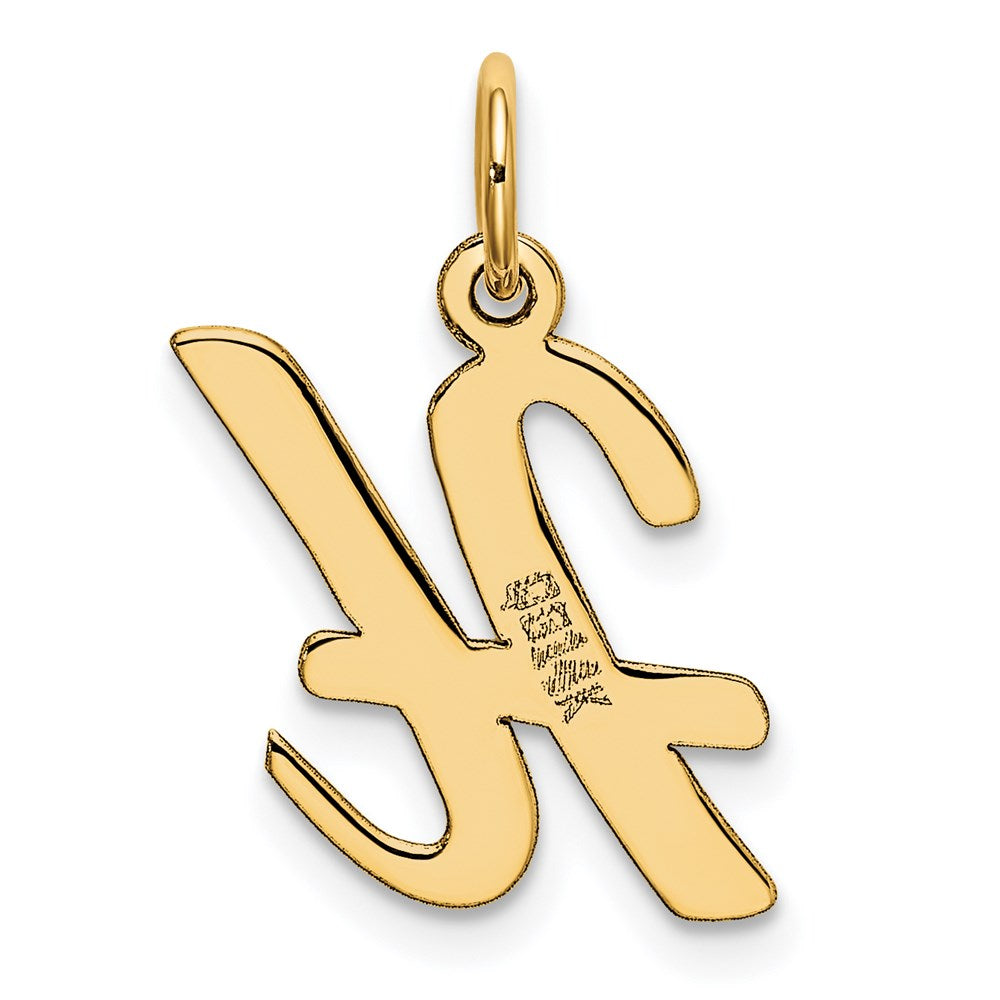 14k Medium Script Letter H Initial Charm