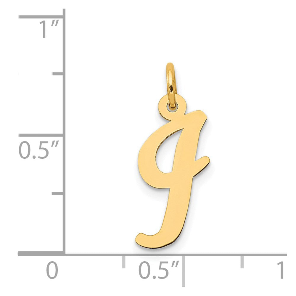 14k Medium Script Letter I Initial Charm