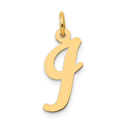 14k Medium Script Letter I Initial Charm