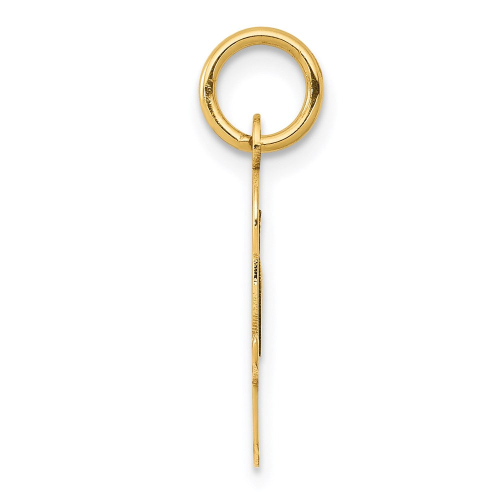 14k Medium Script Letter O Initial Charm