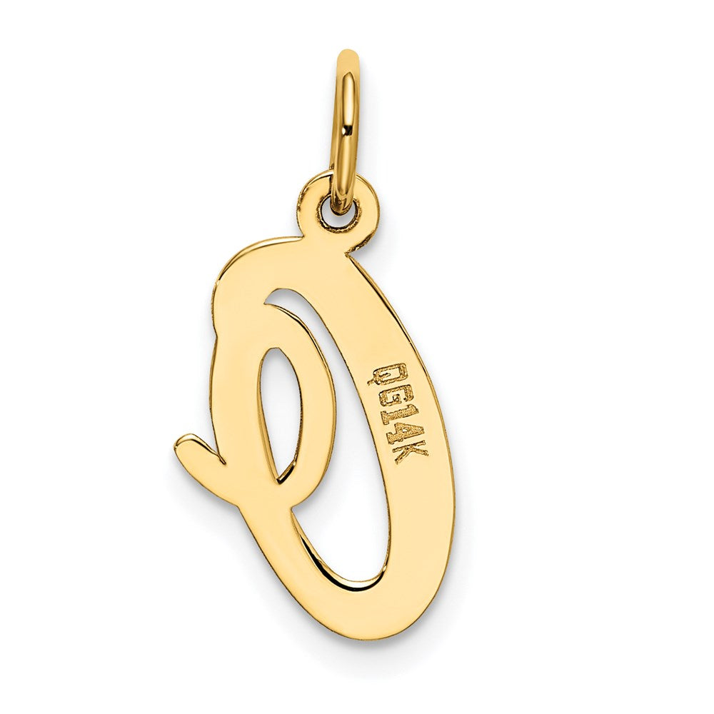 14k Medium Script Letter O Initial Charm