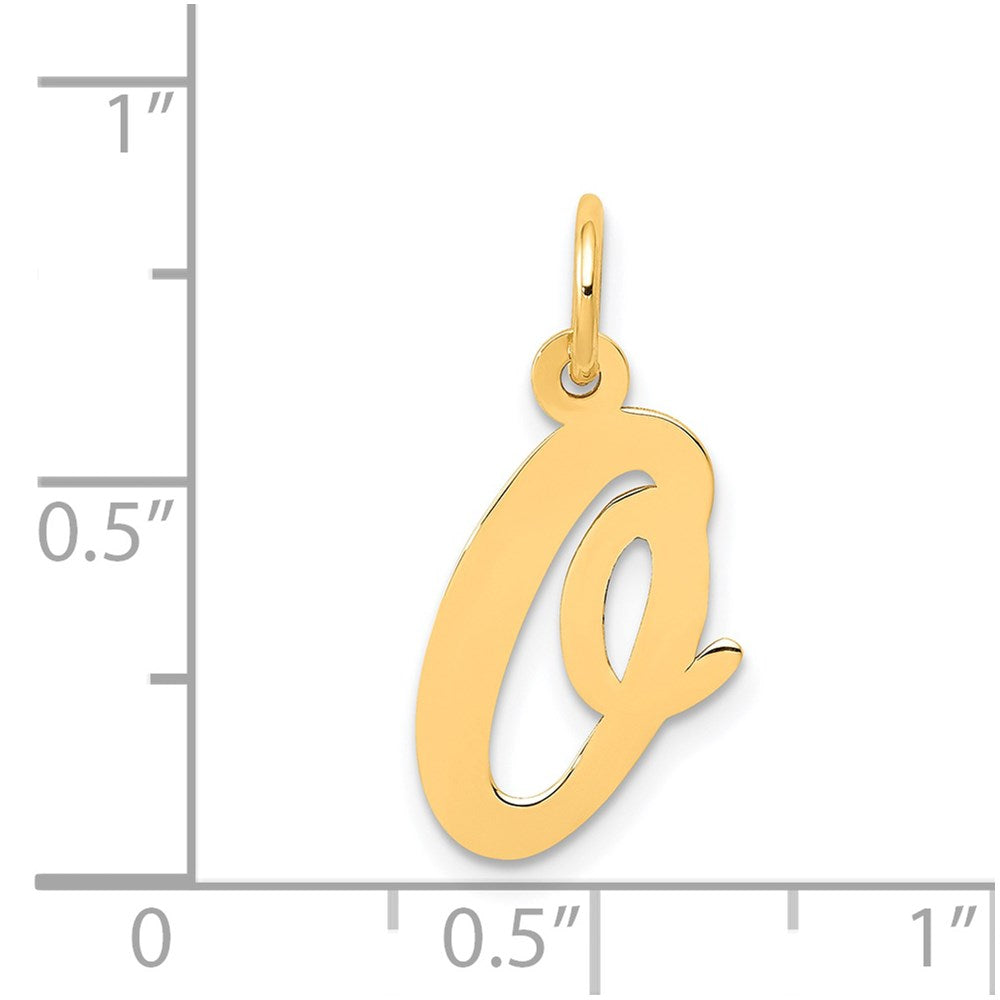 14k Medium Script Letter O Initial Charm