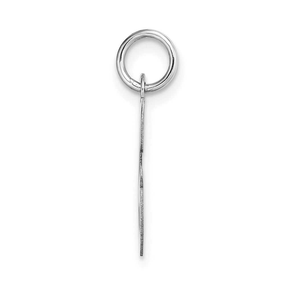 14k White Gold Medium Script Letter G Initial Charm