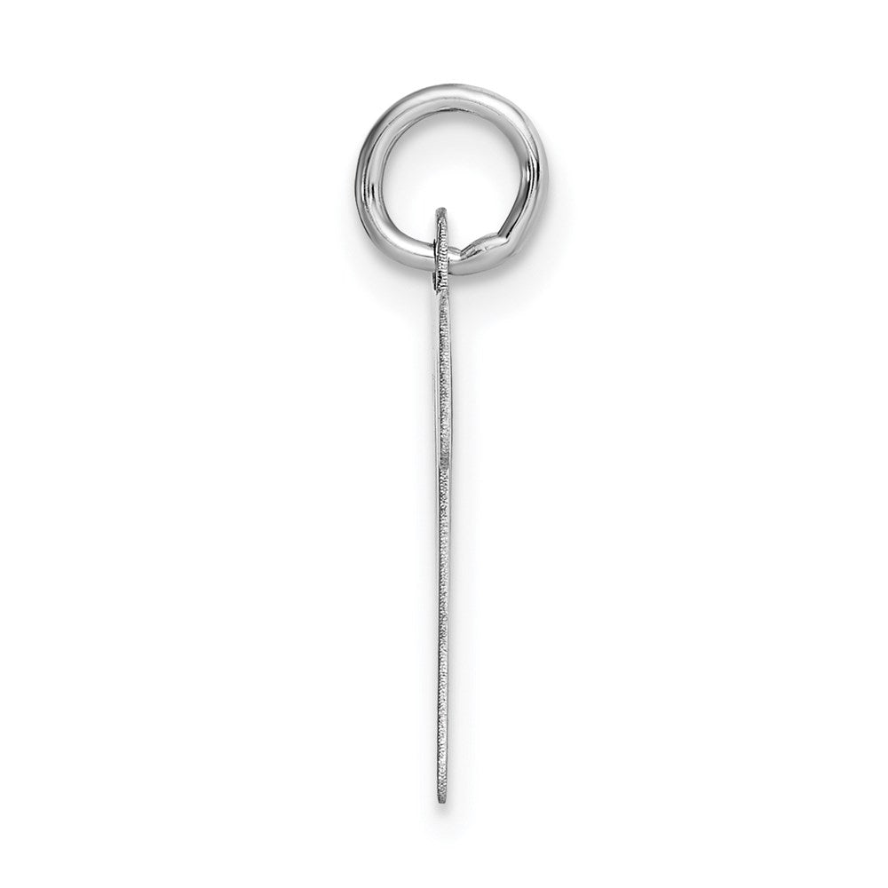 14k White Gold Medium Script Letter P Initial Charm