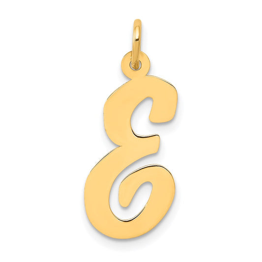 14k Large Script Letter E Initial Charm