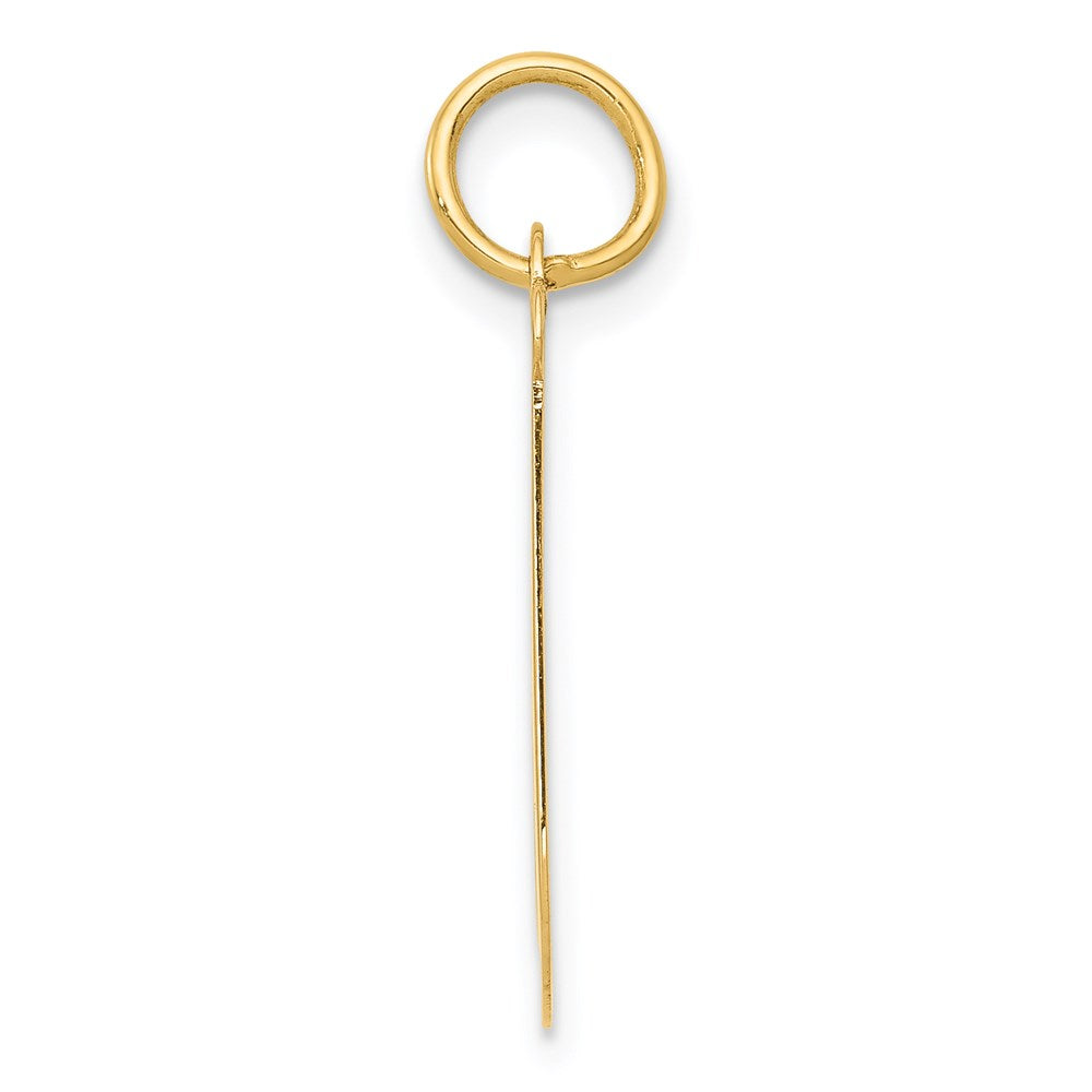 14k Large Script Letter J Initial Charm