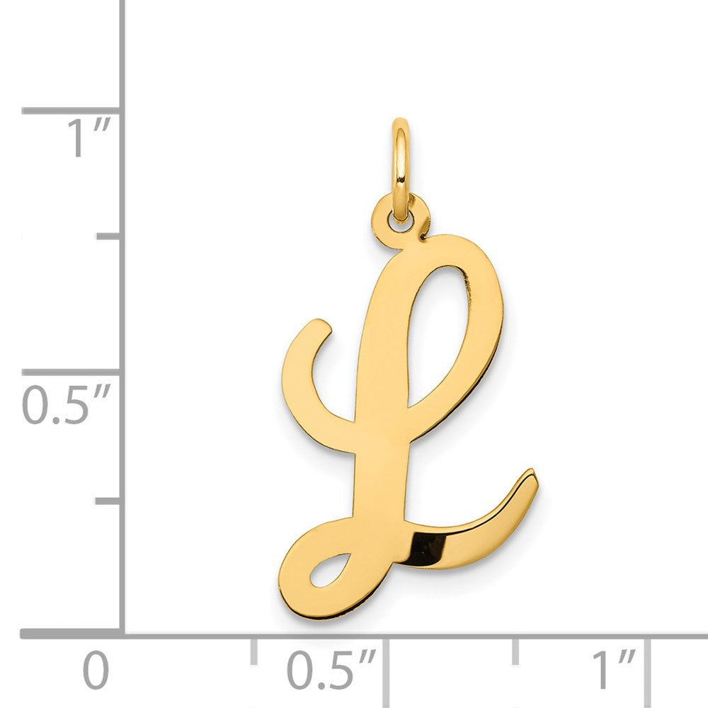 14k Large Script Letter L Initial Charm