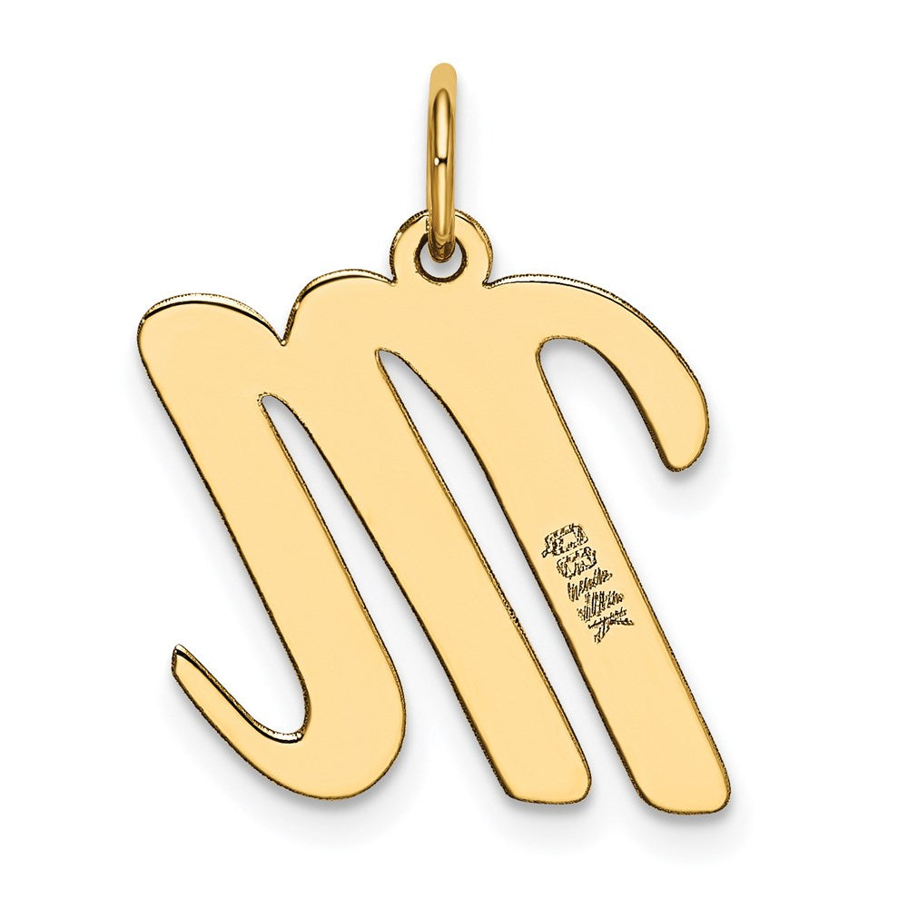 14k Large Script Letter M Initial Charm