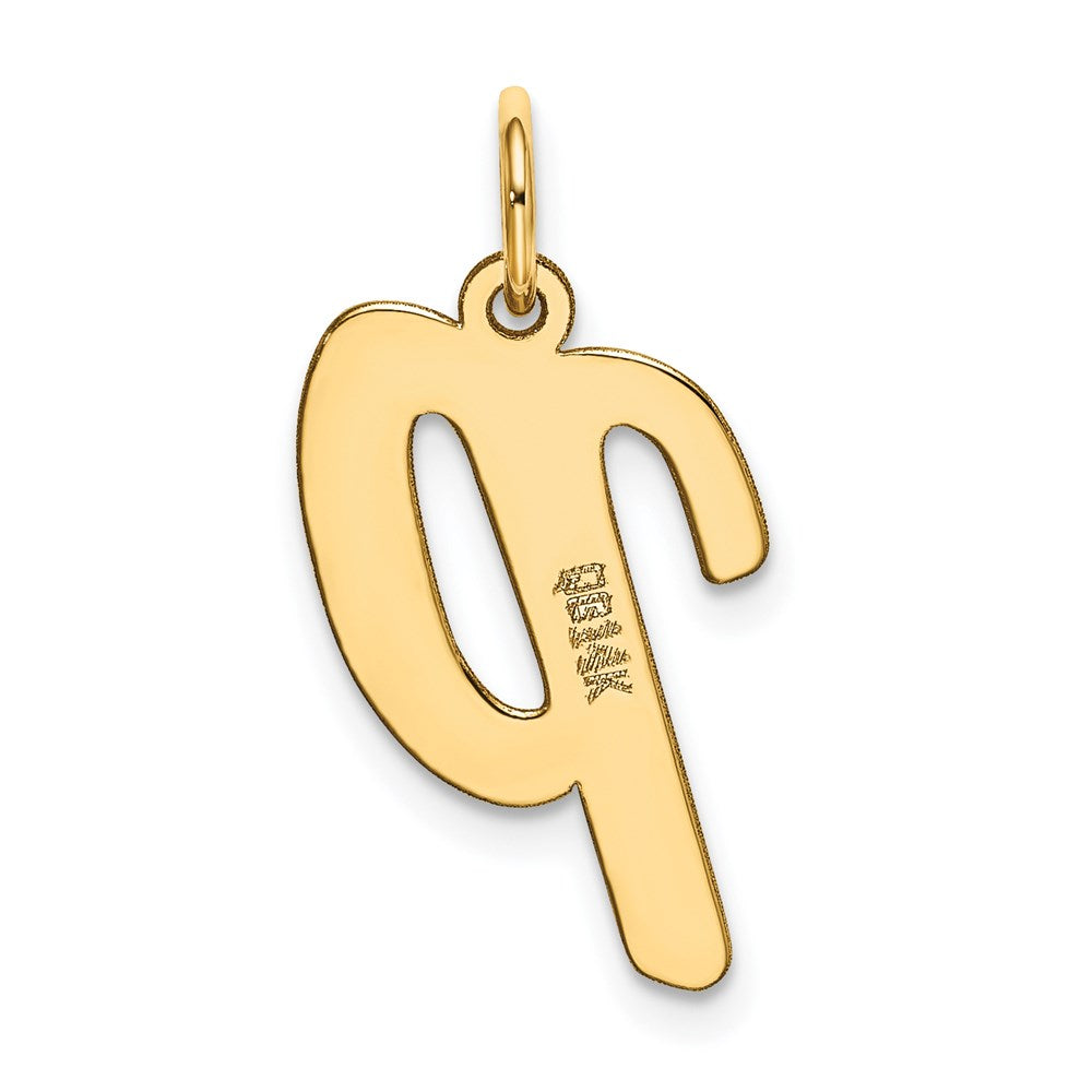 14k Large Script Letter P Initial Charm
