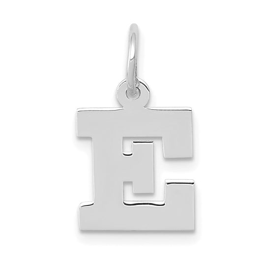 14KW Small Block Letter E Initial Charm