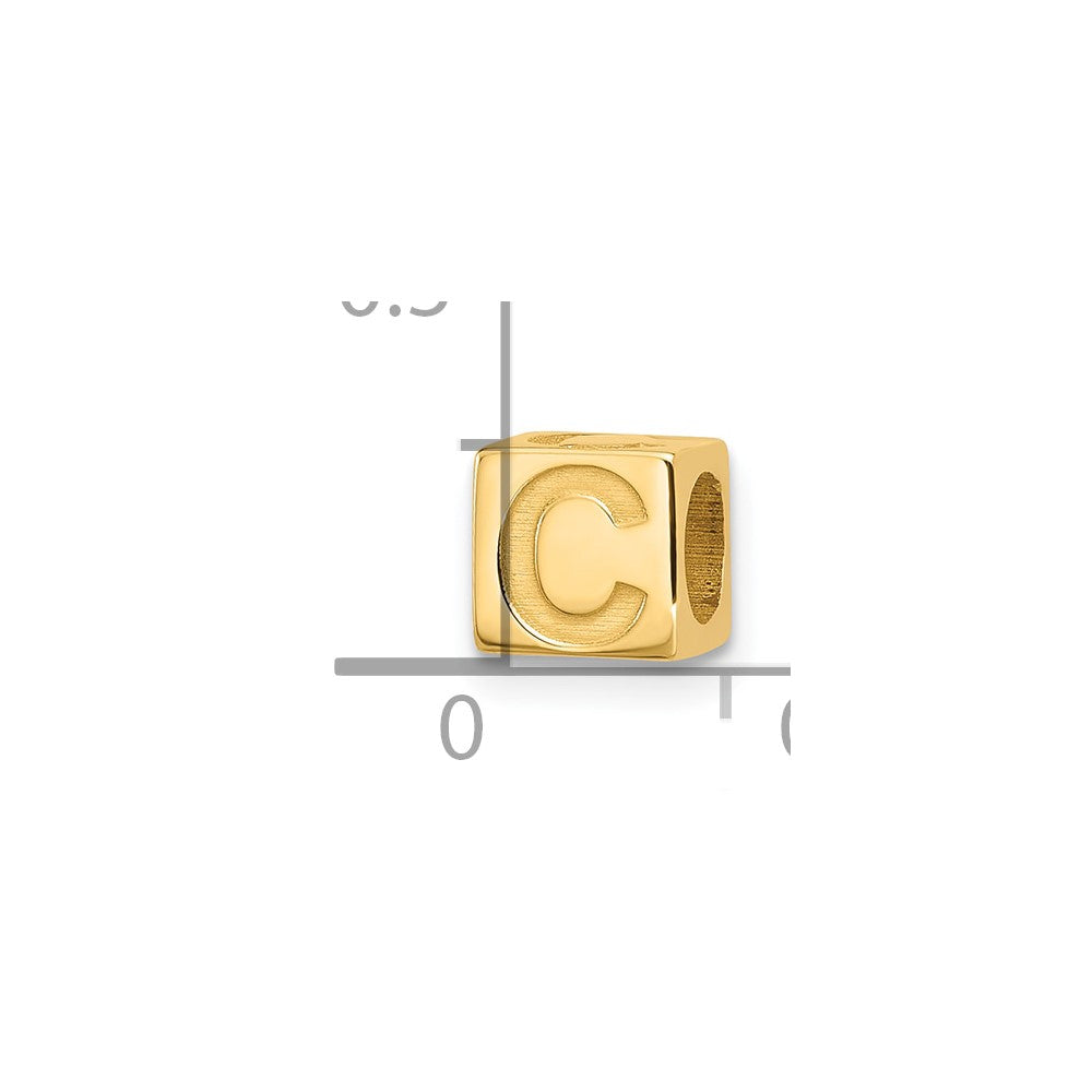 14ky Alphabet Bead Letter C