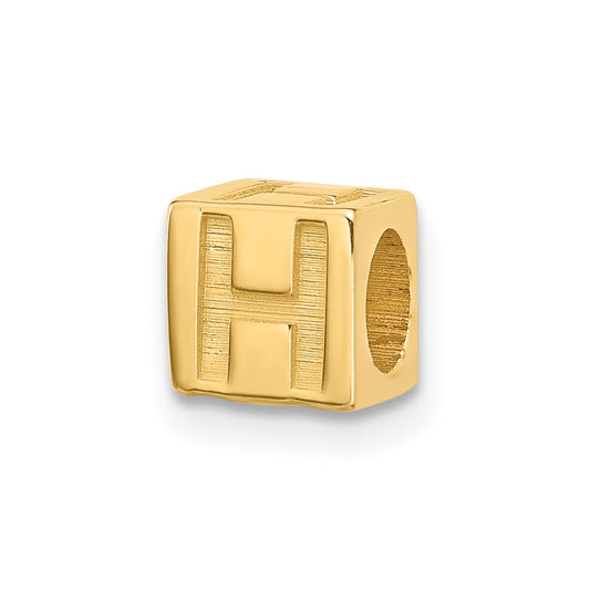 14ky Alphabet Bead Letter H