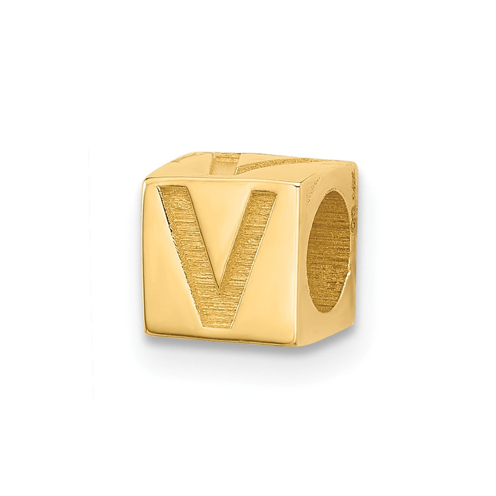 14ky Alphabet Bead Letter V