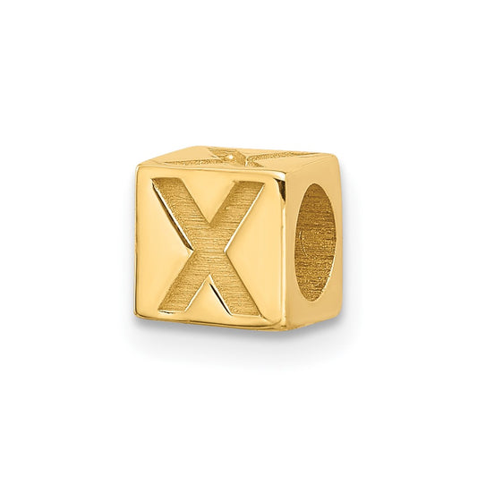 14ky Alphabet Bead Letter X