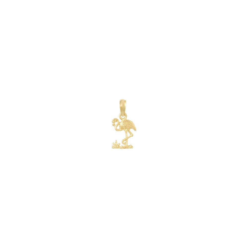14K Mini Flamingo Charm